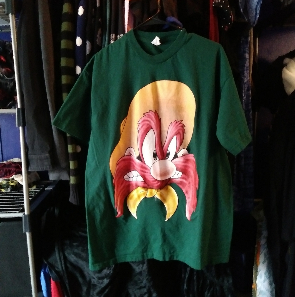 Yosemite Sam Green Mens T Shirt XL